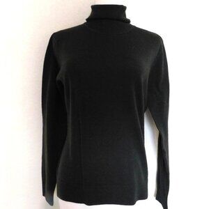 Susan Bristol Vintage  Dark Forest Green Turtleneck Wool Sweater Size S